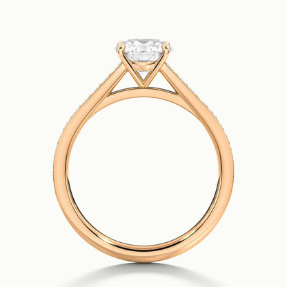 2.25 Ct In Round Bardot Scallop Engagement Ring