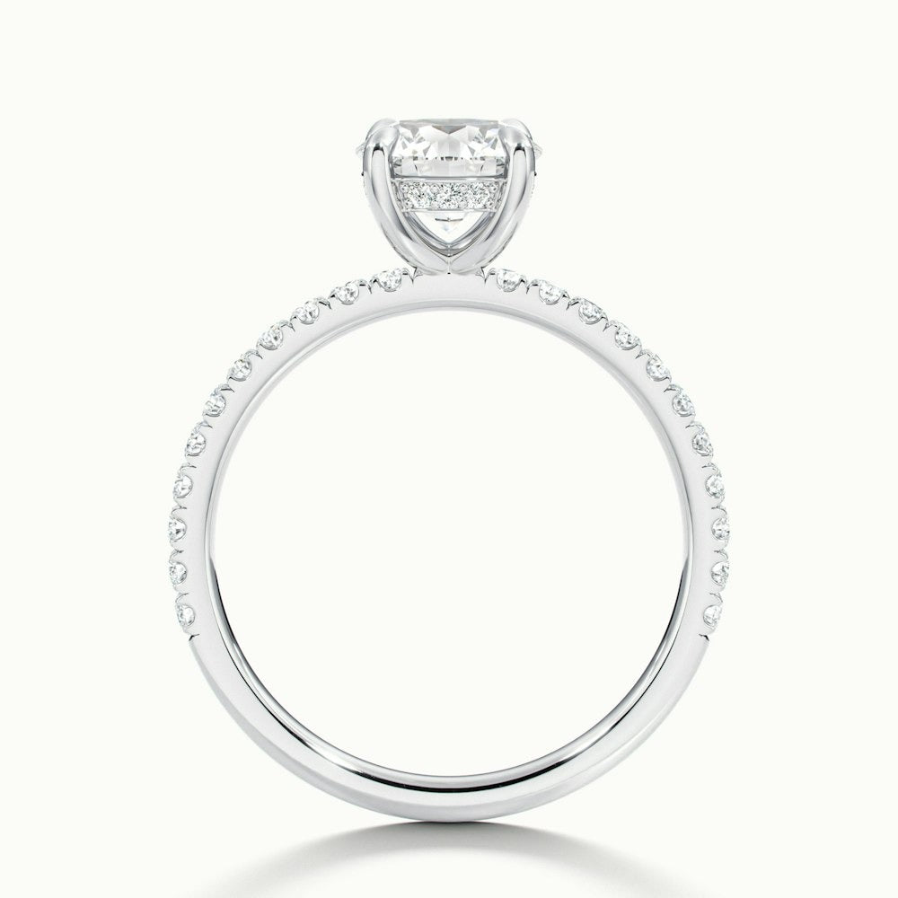2.60 Ct In Round Bardot Scallop Engagement Ring