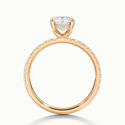 2.60 Ct In Round Bardot Scallop Engagement Ring