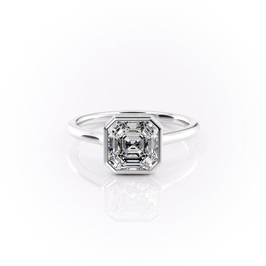 3.00 CT The Charlotte Asscher Bezel-Set Engagement Ring Pave-Set