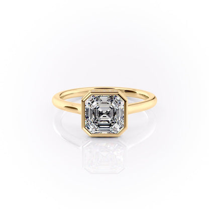 3.00 CT The Charlotte Asscher Bezel-Set Engagement Ring Pave-Set