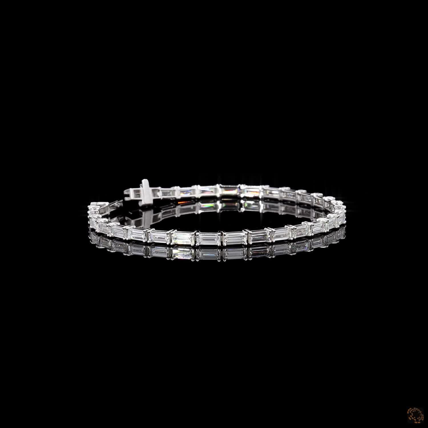 7.00 Ct Baguette Diamond Fashion Bracelet Lab Grown Diamond