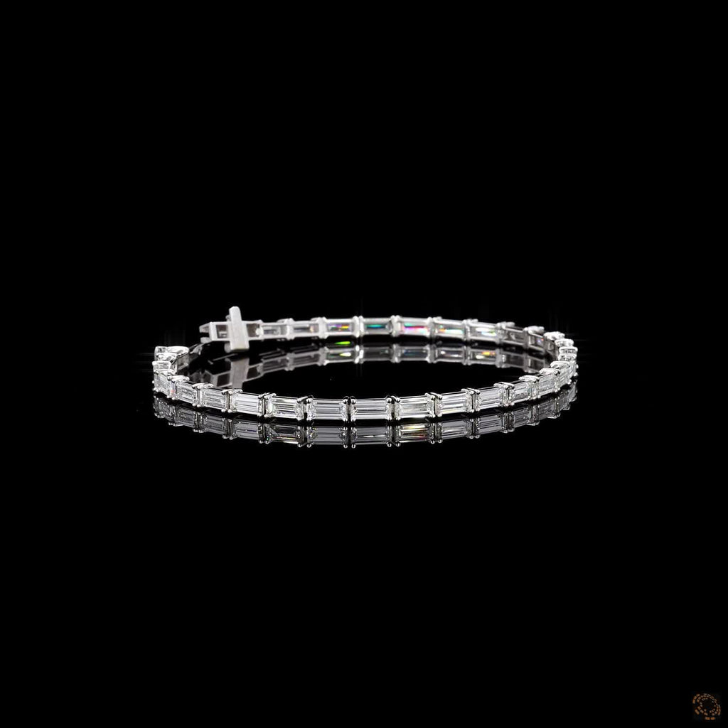 7.11Ct  Baguette Cut Diamond Tennis Bracelet