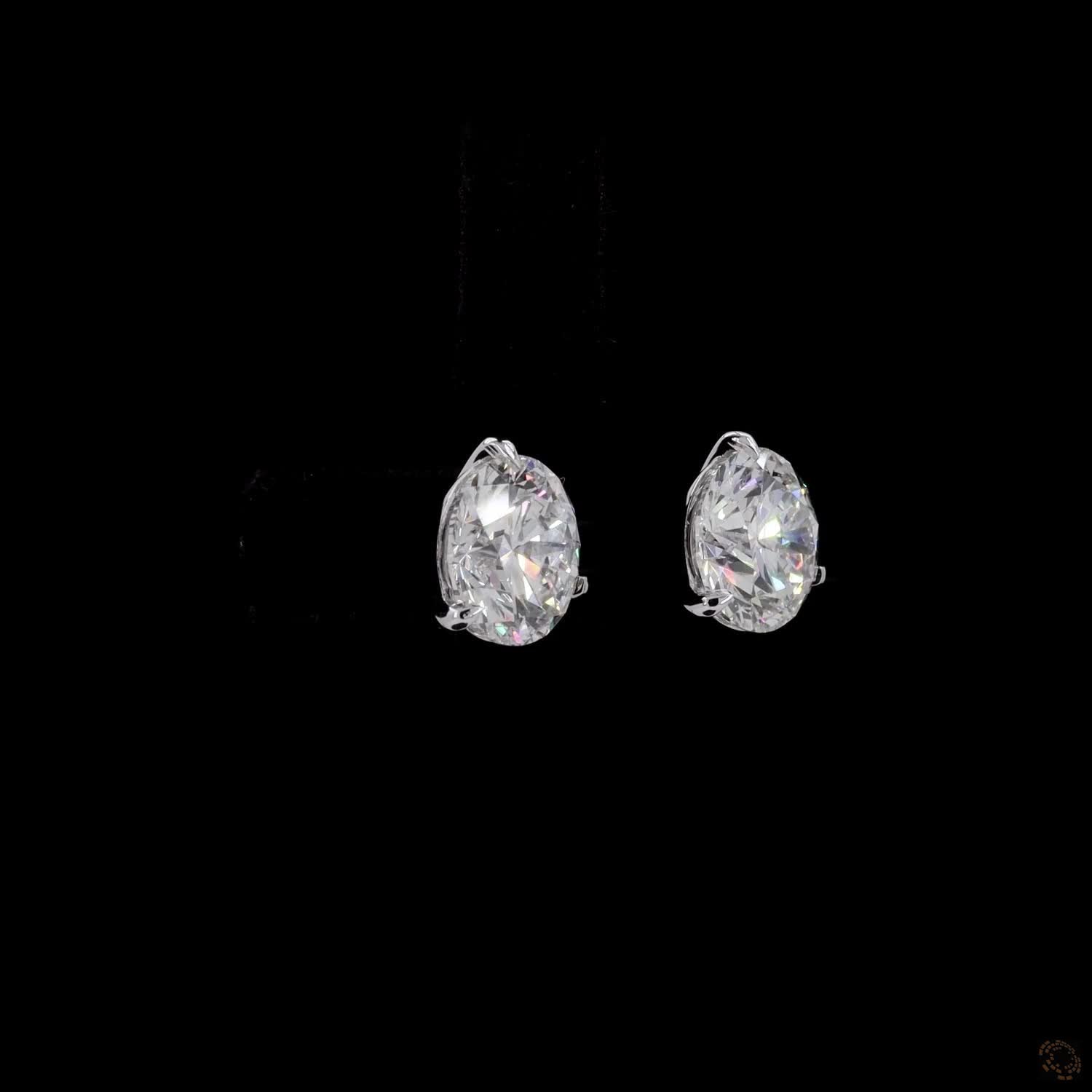 4.06 Ct Offers a contemporary alternative to classic round studs, creating the optical illusion of a larger diamond with sleek, flattering symmetry