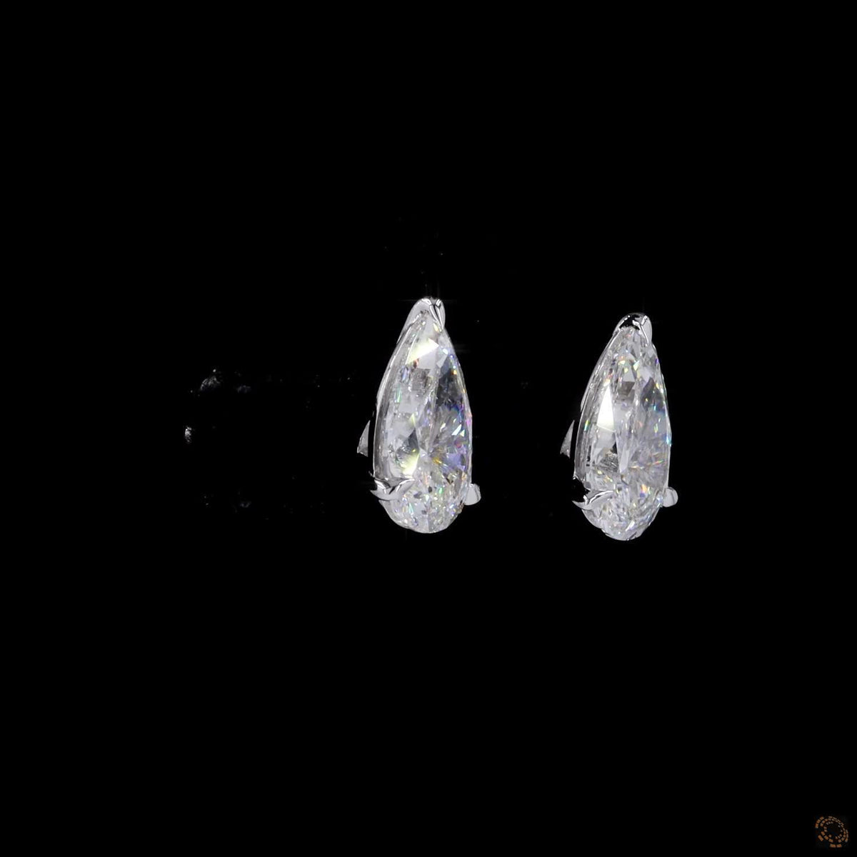 3.03 Ct Full Bezel Setting smooth, snag-free white metal rim completely encasing the stone perimeter and delicate pointed tip