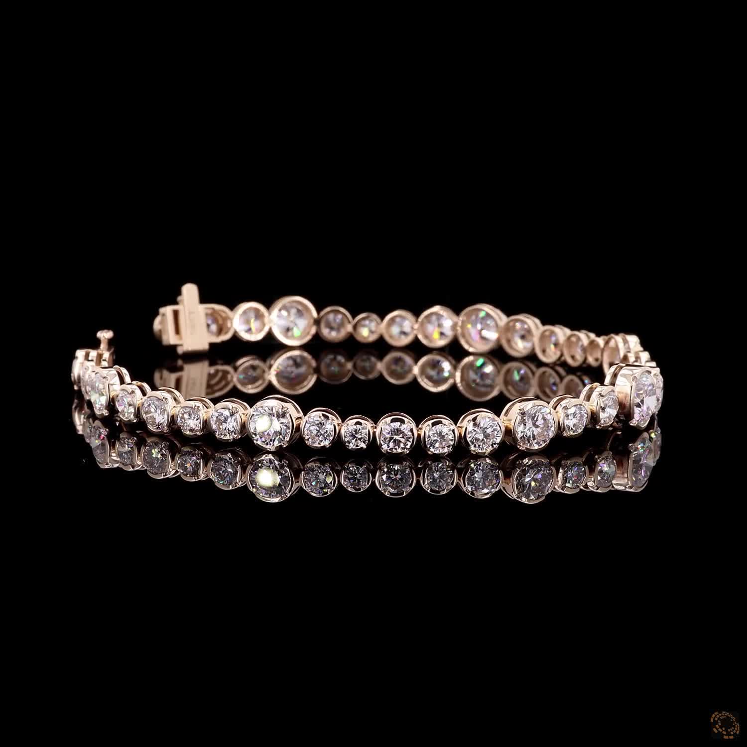 10.12 Ct Full Bezel Setting encasing each stone in a smooth metal rim for maximal security and snag-free wear