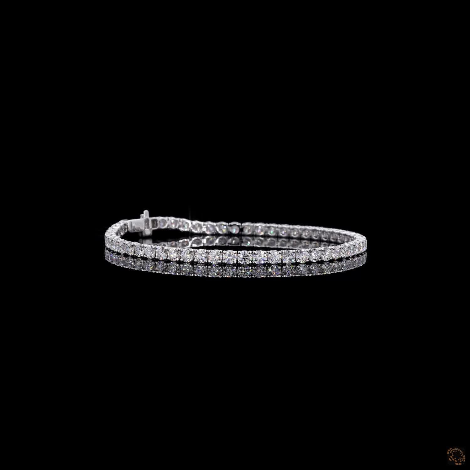 6.24Ct Luxury Diamond Tennis Bracelet Dainty Bridal Anniversary Jewelry Lab Grown Diamond