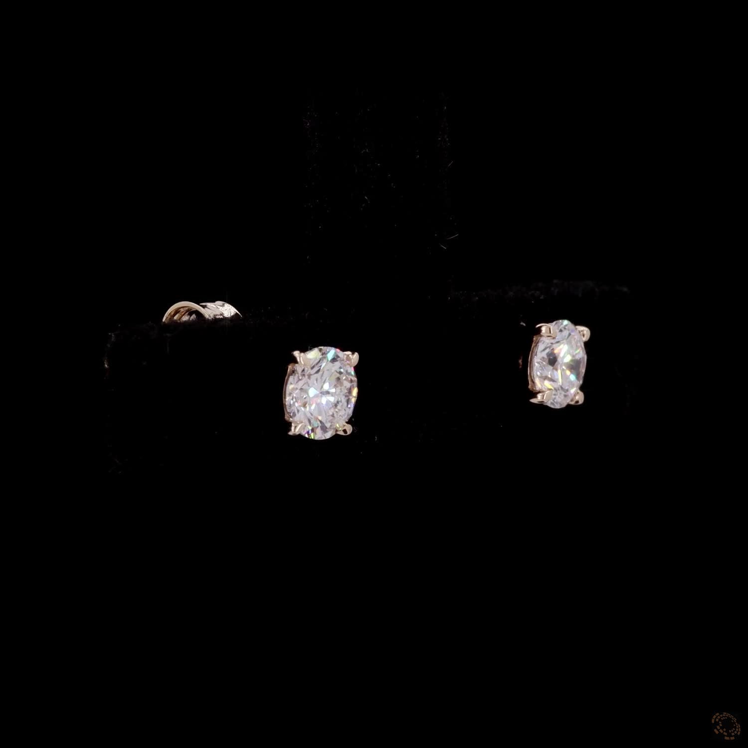 0.50 Ct Classic Round Cut Solitaire Stud Earrings in Yellow Gold