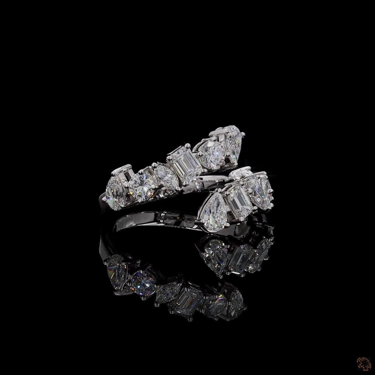 1.87 Ct Solid Gold Statement Ring, White Gold Engagement Ring