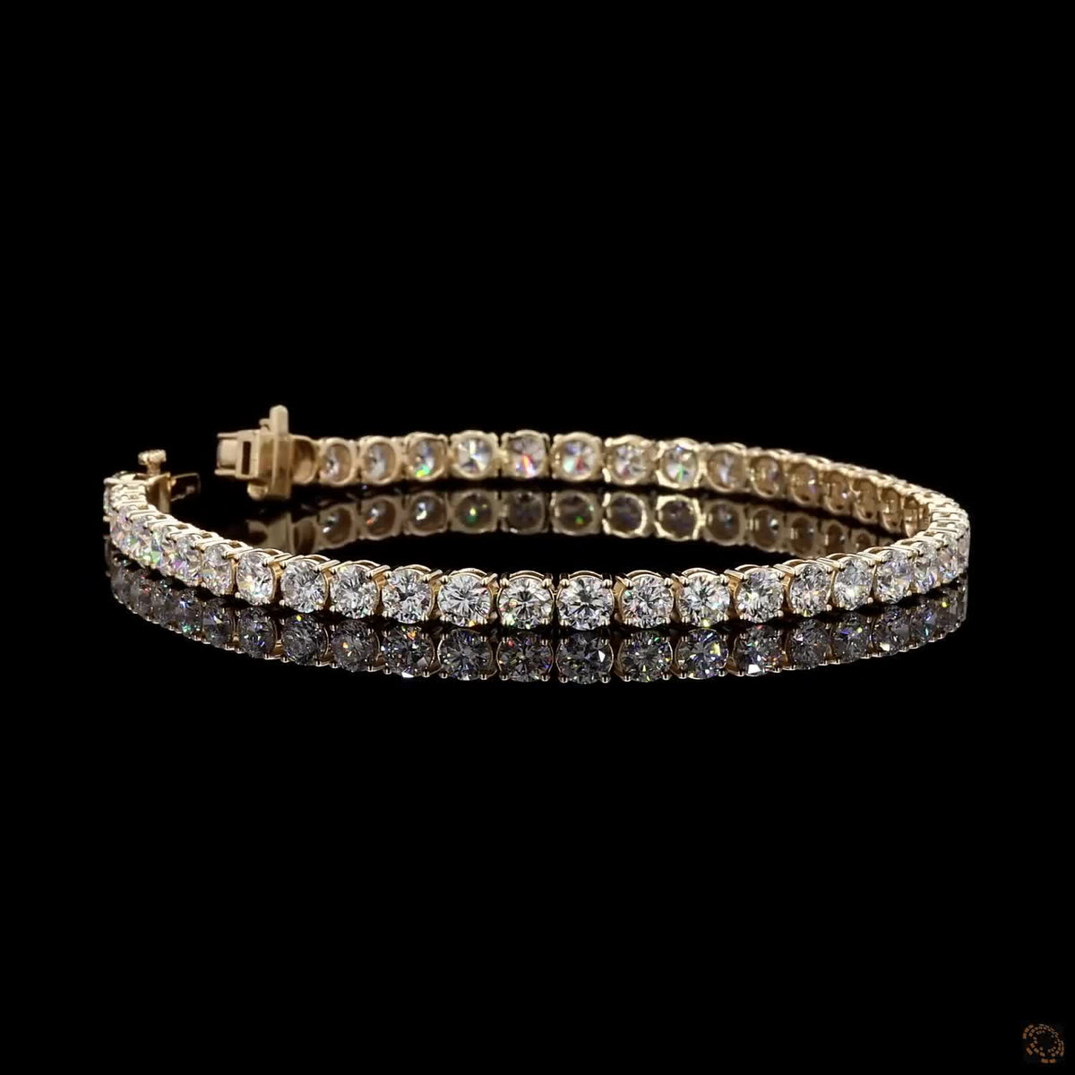 9.34 Ct Single Line Tennis Bracelet with Diamonds Tennis Bracelet - 4 Prong Straight
