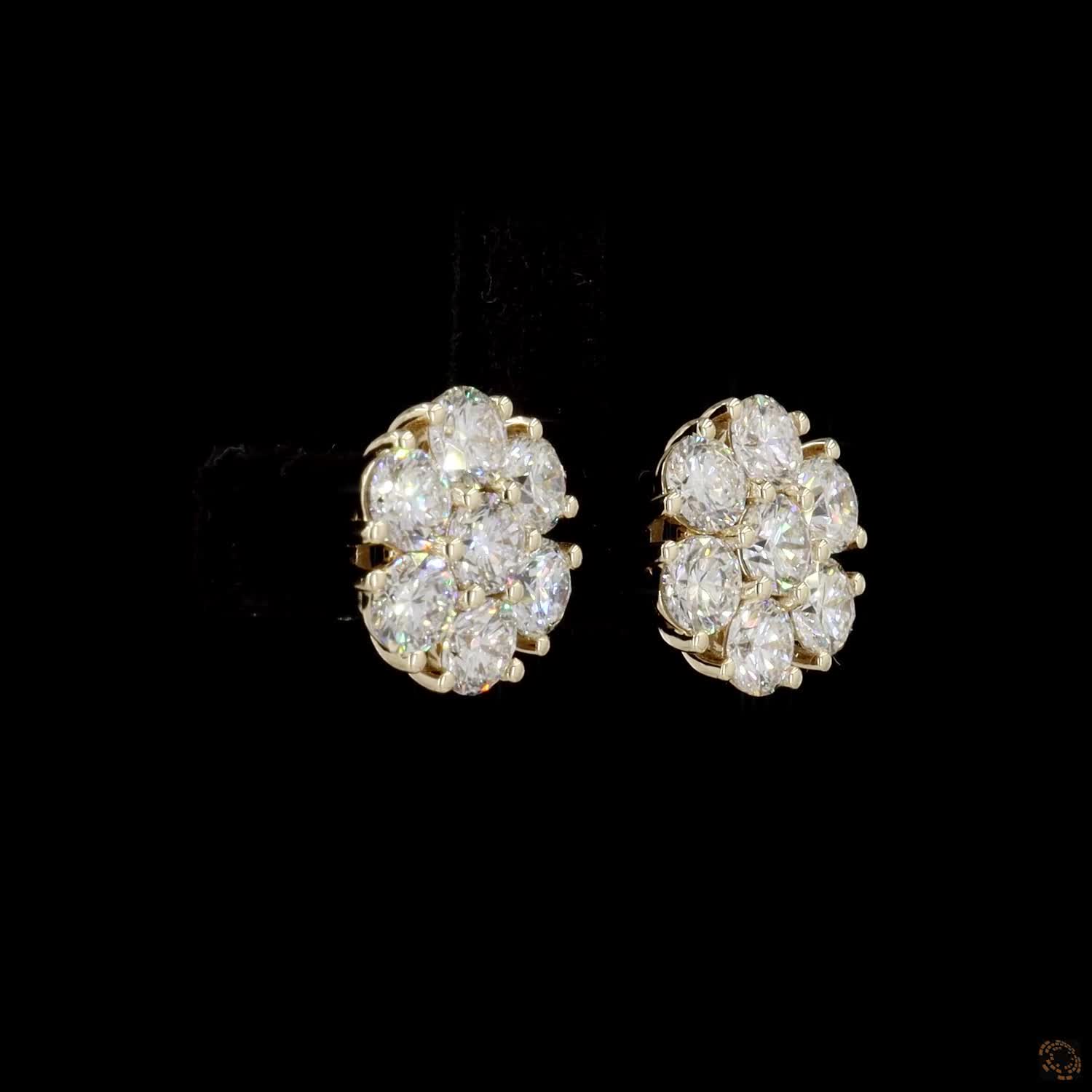 3.08 Ct Floral Modern Elegance, Brilliant Sparkle, Classic Luxury Fine Jewelry