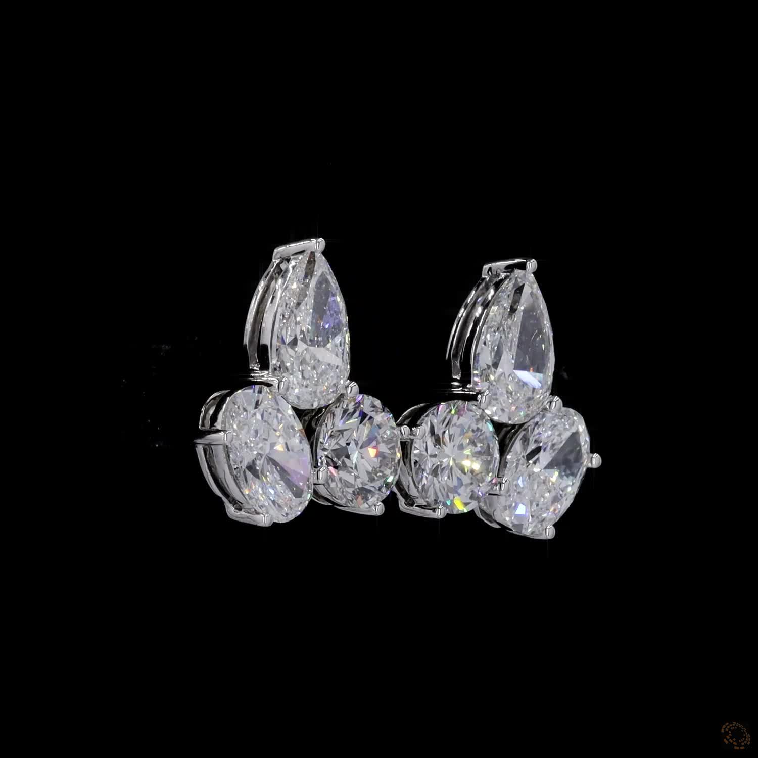 6.43 Ct Dynamic multi-shape brilliance, modern bridal glam, luxurious red-carpet statement