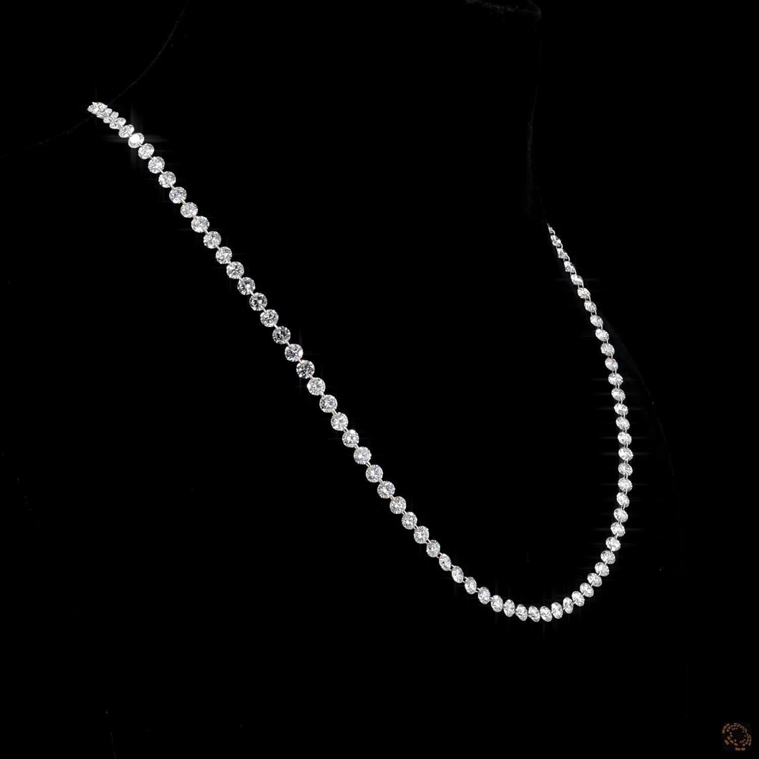 19.53 Ct High-clarity round brilliant cut diamonds handset in secure 4-prong or shared-prong mountings to amplify natural brilliance