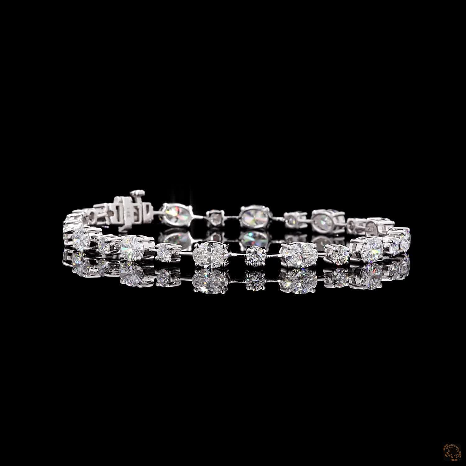 7.80Ct Lab Grown Diamond Tennis Bracelet