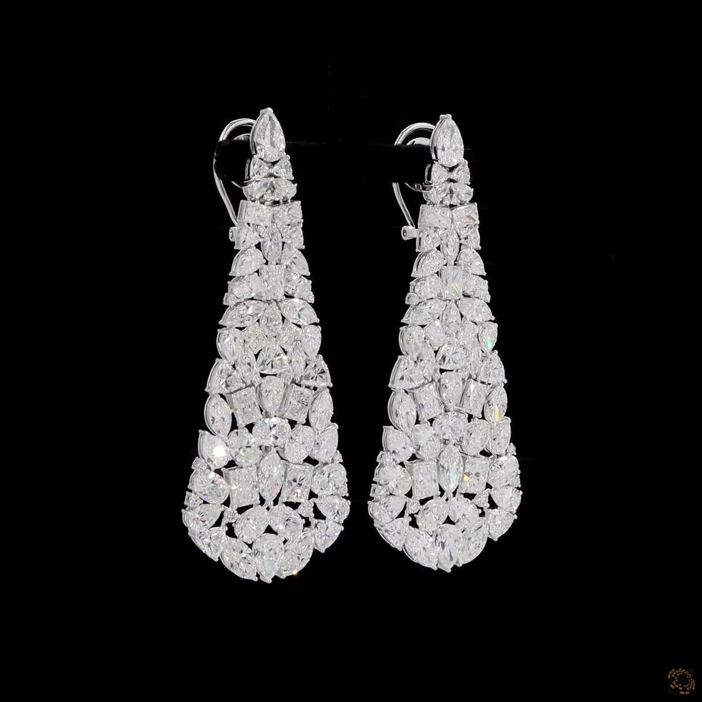 41.23 Ct Multi Shape Lab Grown Diamond Earrings
