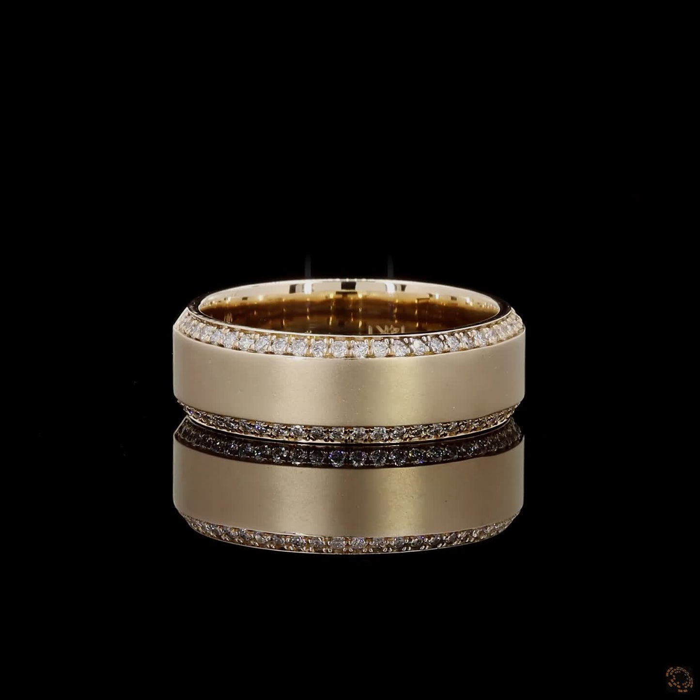 0.47 Ct Yellow Gold Diamond Wedding Band Ring Anniversary Natural Round