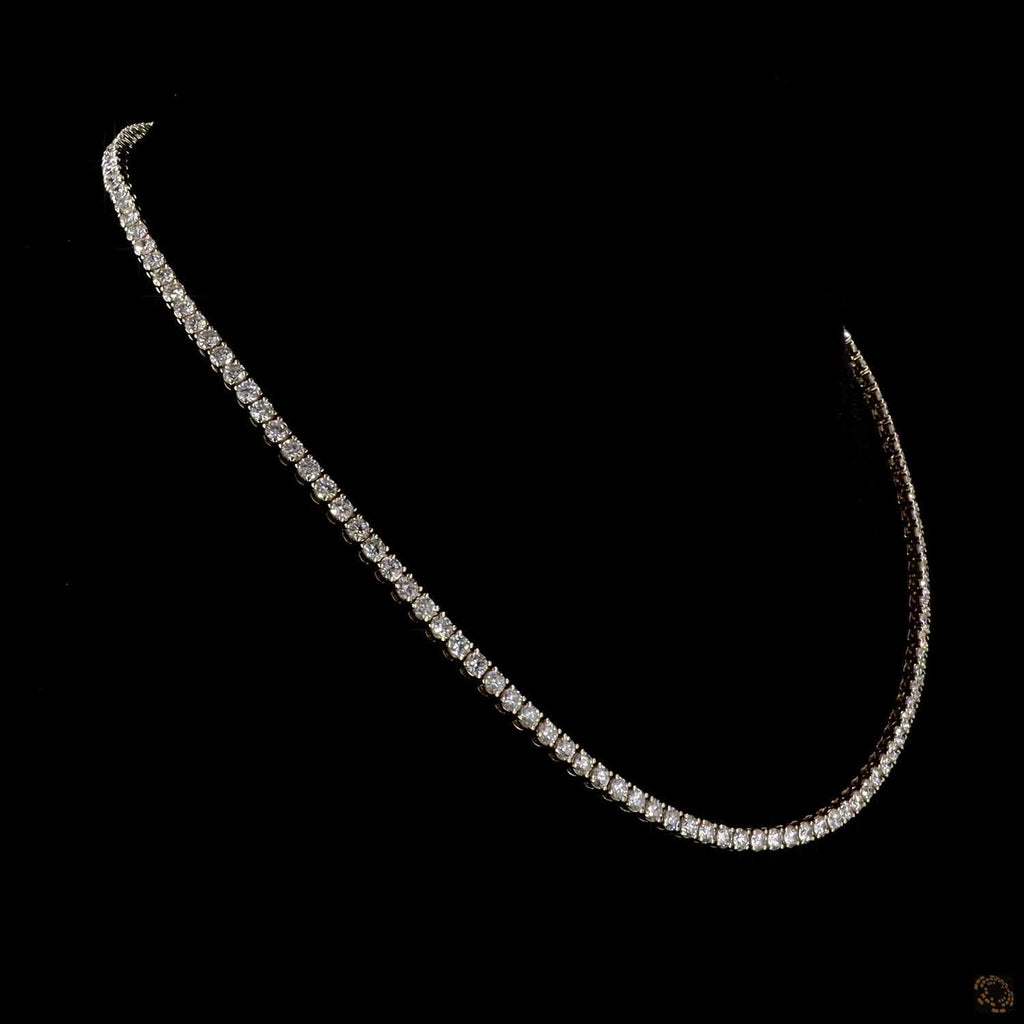 8.56Ct Round Cut Graduated Tennis Necklace