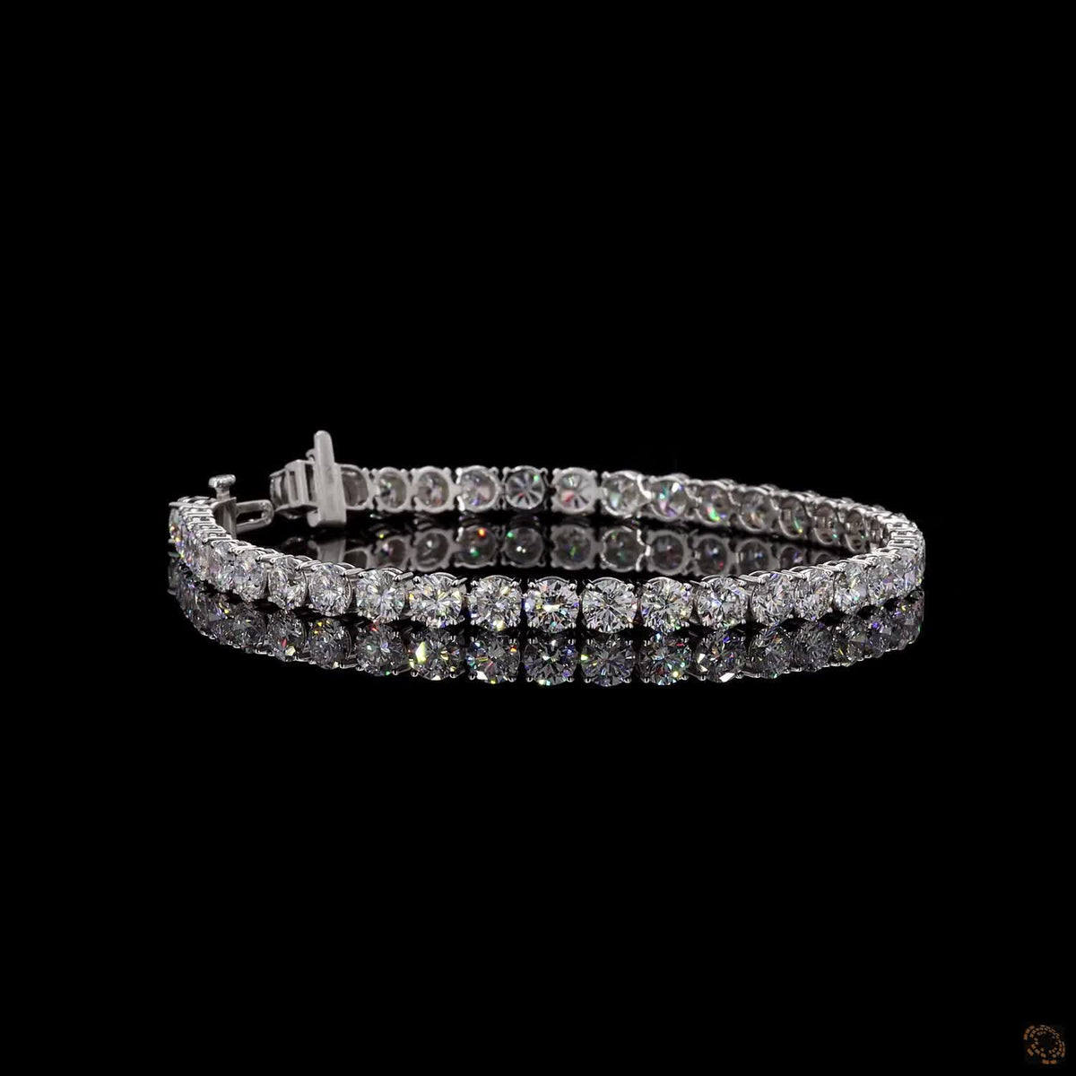 12.66 Ct White Gold Graduated Bezel Tennis Bracelet, Round Statement Bracelet, Vintage-Inspired Stackable Fine Jewelry, Luxury Gift for Her
