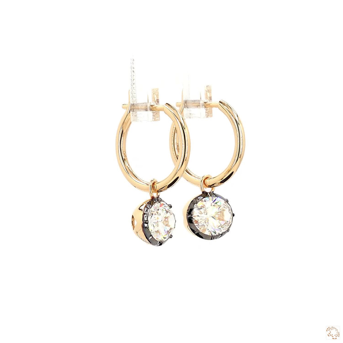4.27 Ct Brilliant Oval Cut solitaire stone set horizontally in a sleek East-West orientation within a dark-finished, contrast bezel rim