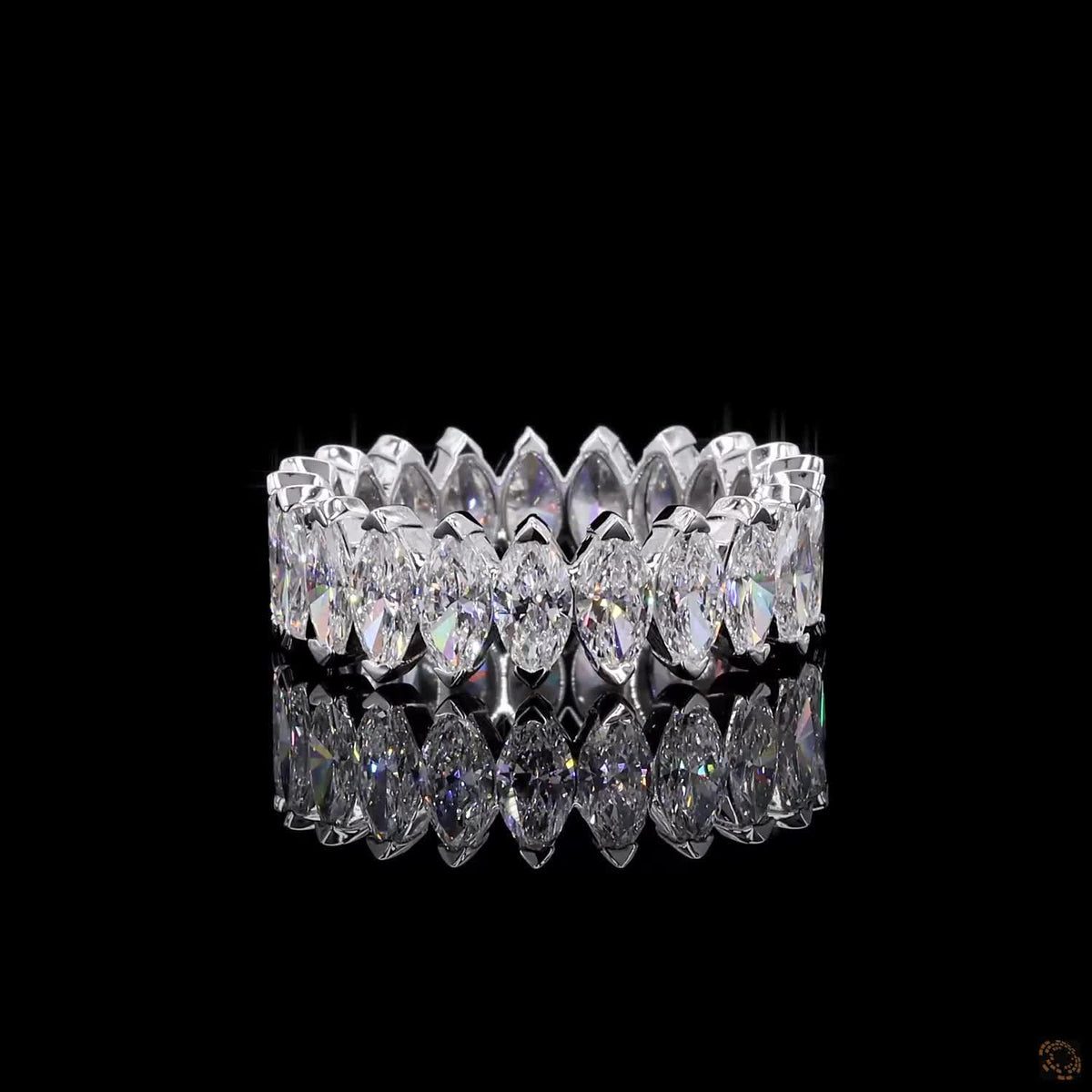 4.3 Ct Marquise Cut Diamond Eternity Band set in white gold