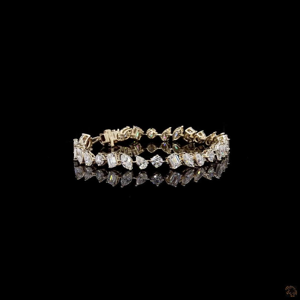 7.02Ct Multishape Lab-Grown Diamond Bracelet