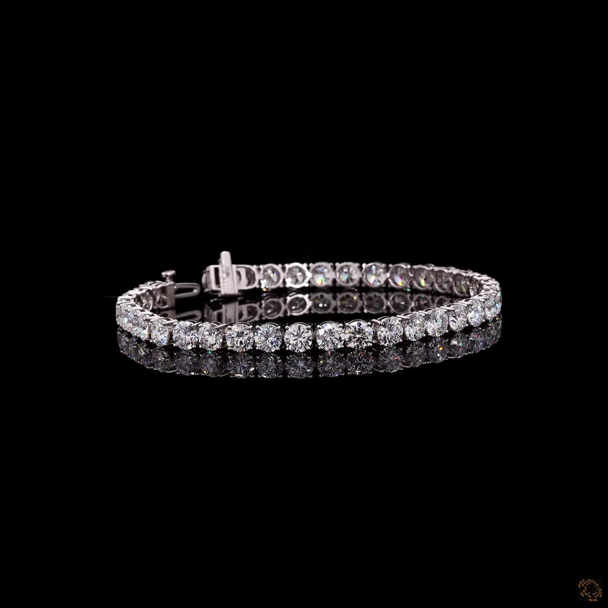 14.85 Ct Round Cut Classic Tennis Bracelet in 14K White Gold | 4-Prong Diamond Alternative Line Bracelet