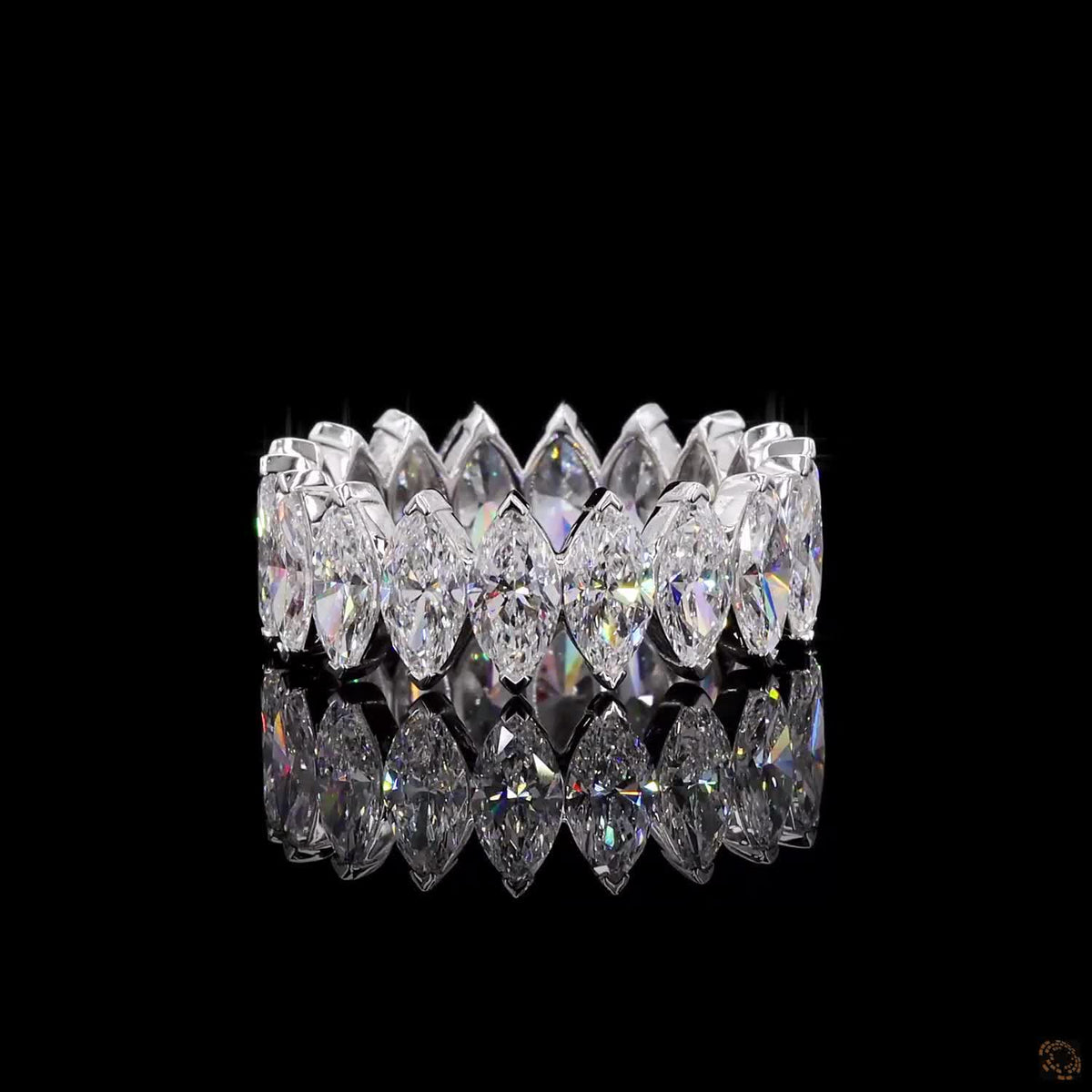 6.03 Ct Marquise Diamond Eternity Band, Marquise Cut Wedding Band, Full Eternity Marquise Ring, Vertical Marquise Eternity Band