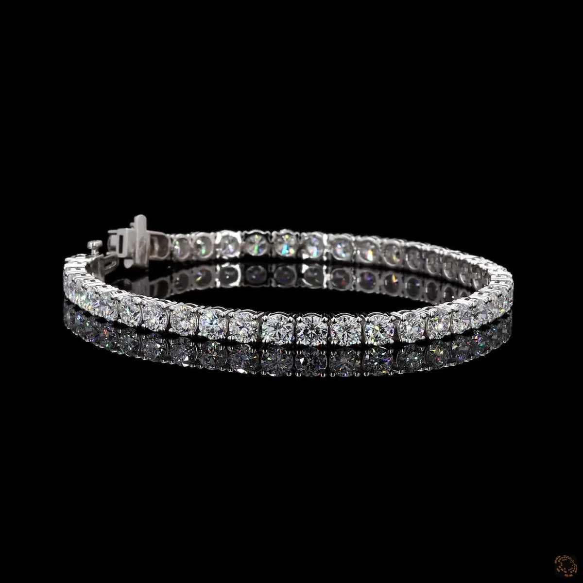 10.76 Ct Single Line Tennis Bracelet with Diamonds Tennis Bracelet - 4 Prong Straight