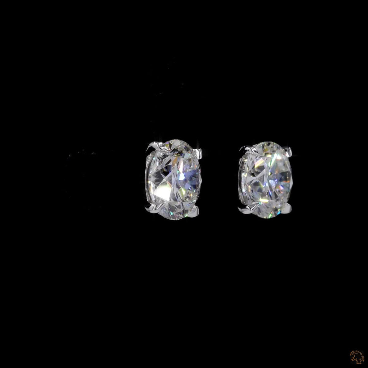 5.08 Ct 14K WHITE GOLD Round Shape Studs Earring