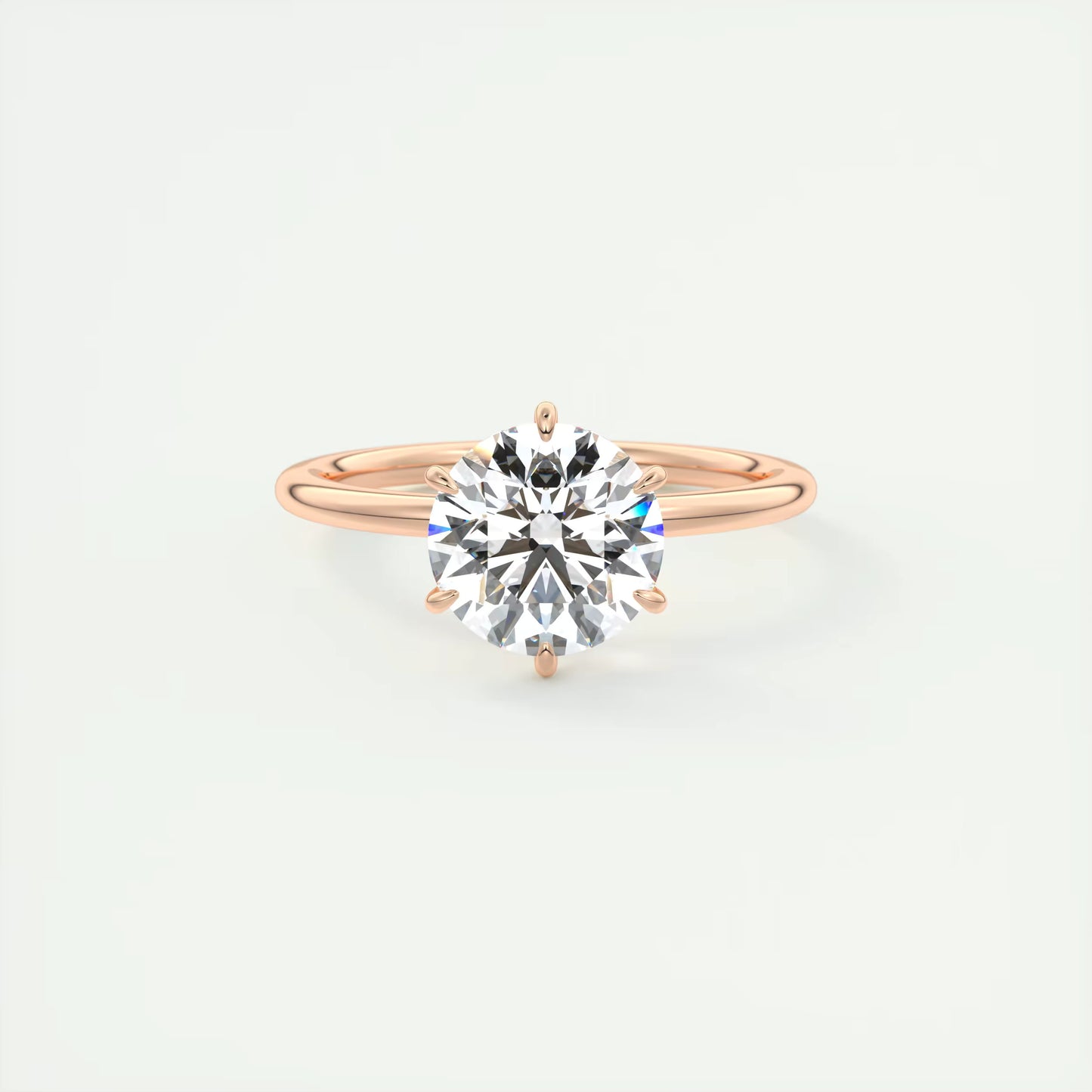 4-5 GM Round Solitaire Ring Engagement Rings