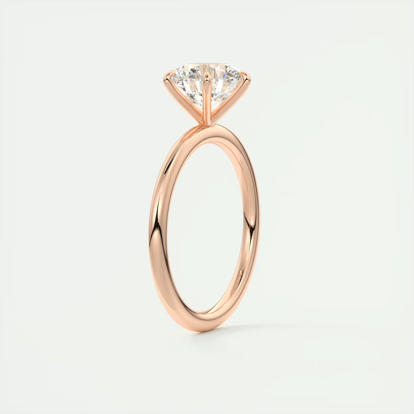 4-5 GM Round Solitaire Ring Engagement Rings