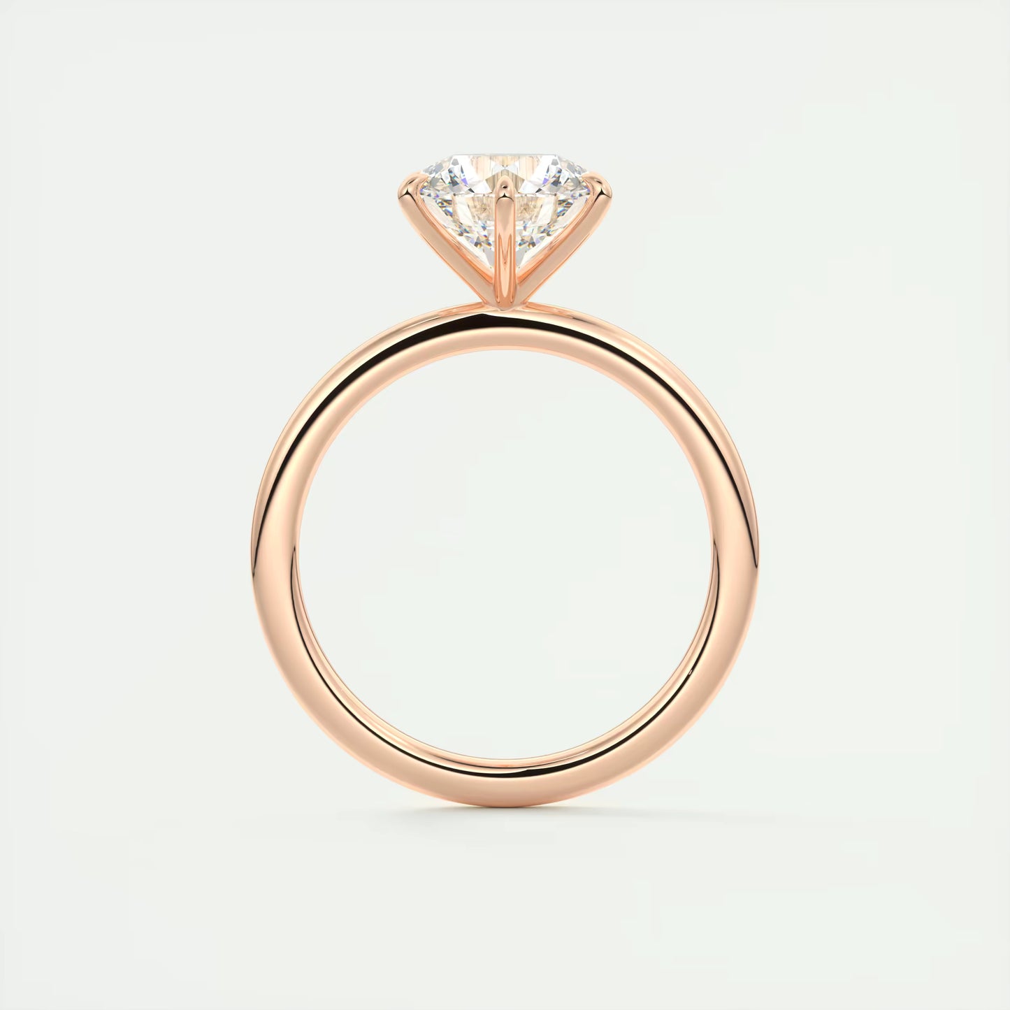 4-5 GM Round Solitaire Ring Engagement Rings
