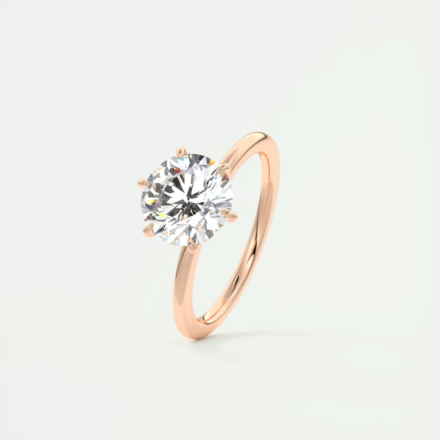 4-5 GM Round Solitaire Ring Engagement Rings