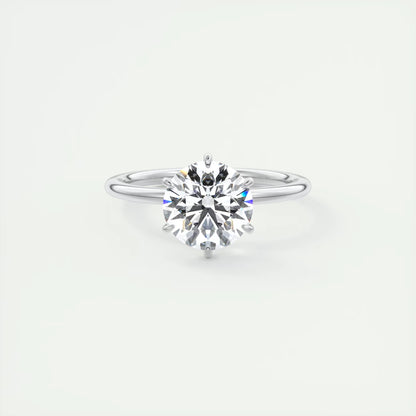 2.00 Ct Round Solitaire Ring, Classic Comfort Fit Engagement Rings
