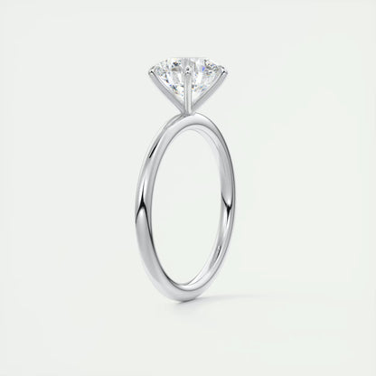 2.00 Ct Round Solitaire Ring, Classic Comfort Fit Engagement Rings