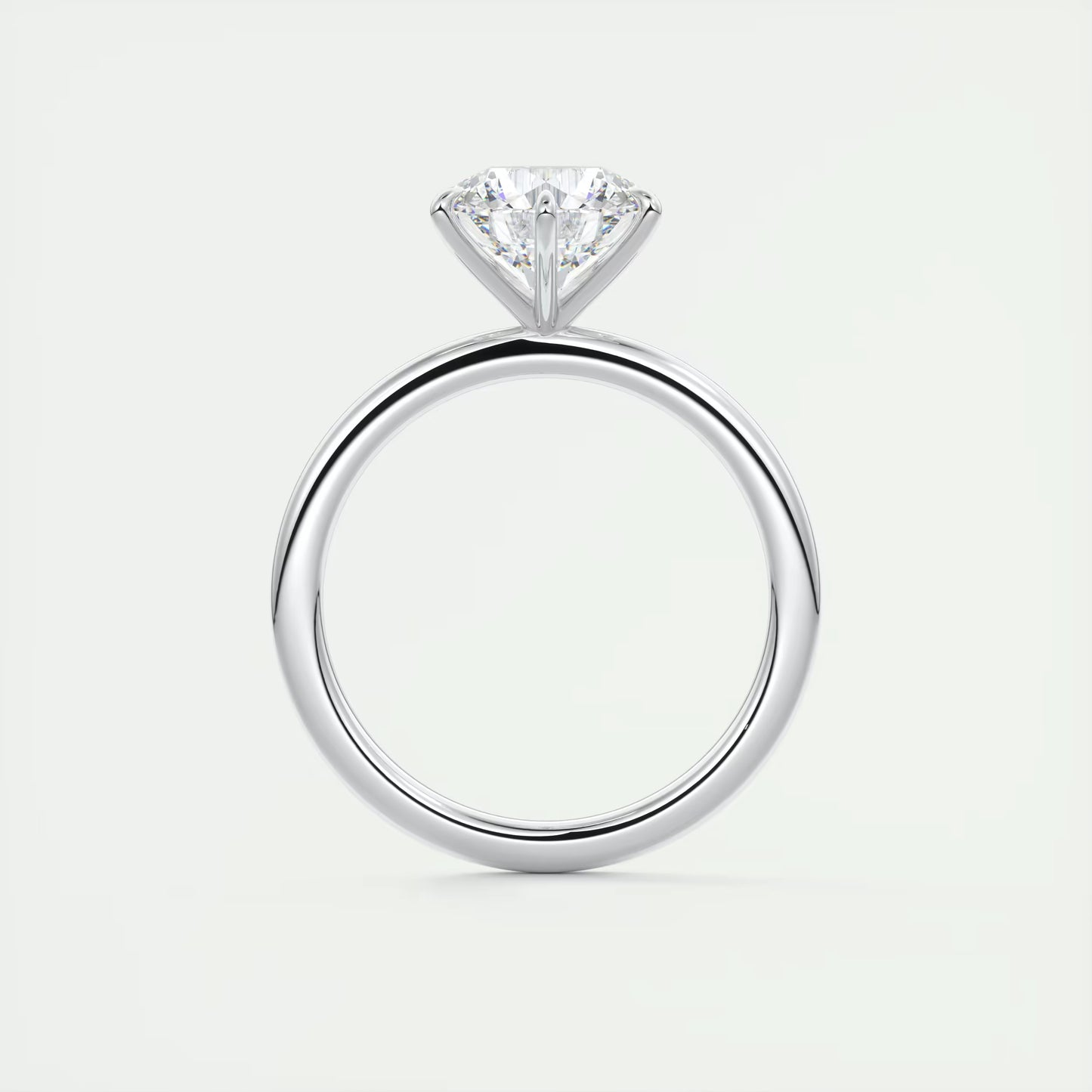2.00 Ct Round Solitaire Ring, Classic Comfort Fit Engagement Rings
