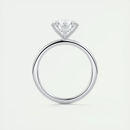 2.00 Ct Round Solitaire Ring, Classic Comfort Fit Engagement Rings