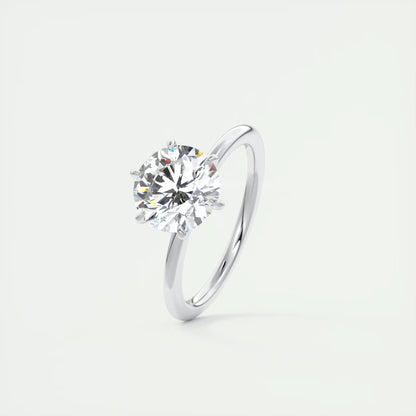 2.00 Ct Round Solitaire Ring, Classic Comfort Fit Engagement Rings