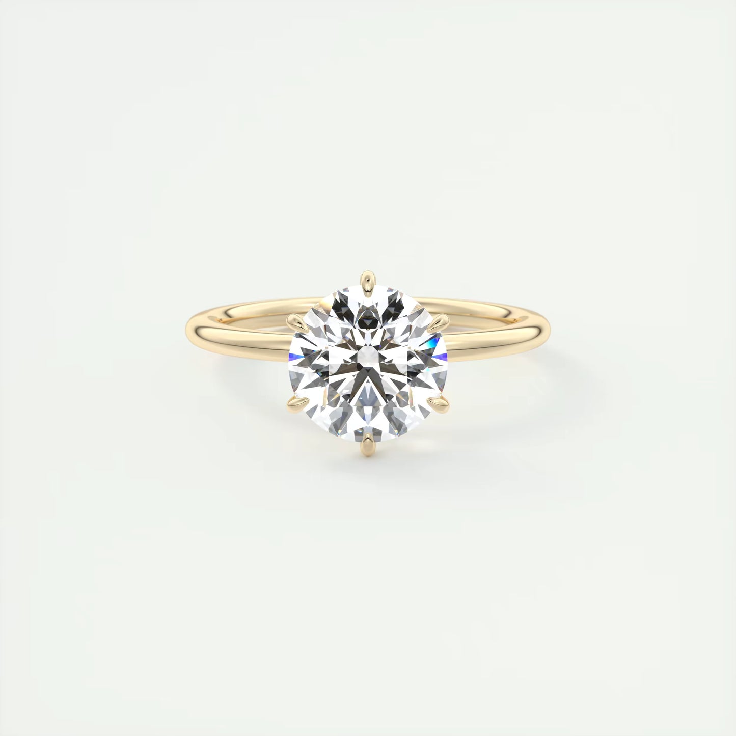 4-5 GM Round Solitaire Ring Engagement Rings