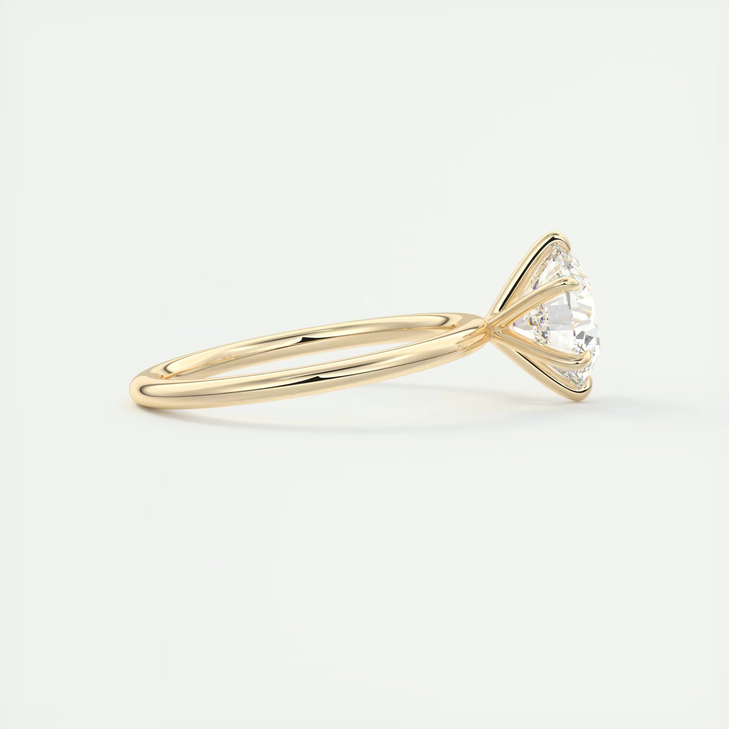 4-5 GM Round Solitaire Ring Engagement Rings