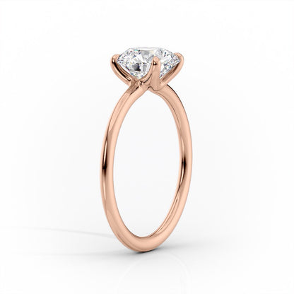 2.50 Ct In Asscher Bardot Scallop Engagement Ring