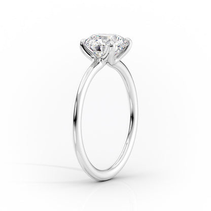 2.50 Ct In Asscher Bardot Scallop Engagement Ring