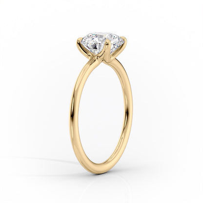 2.50 Ct In Asscher Bardot Scallop Engagement Ring