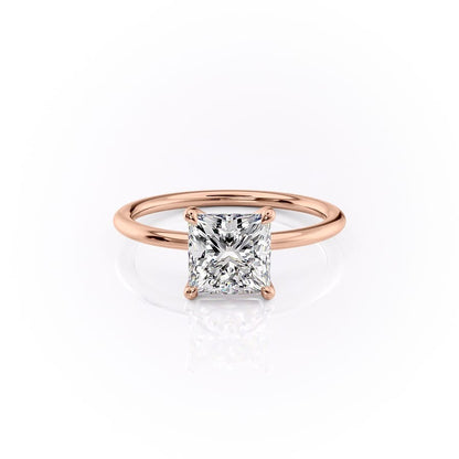 2.00 Ct In Princess Bardot Scallop Engagement Ring