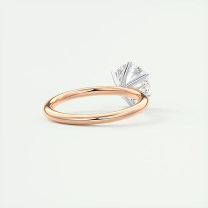 2.00 Ct Round Solitaire Ring, Classic Comfort Fit Engagement Rings