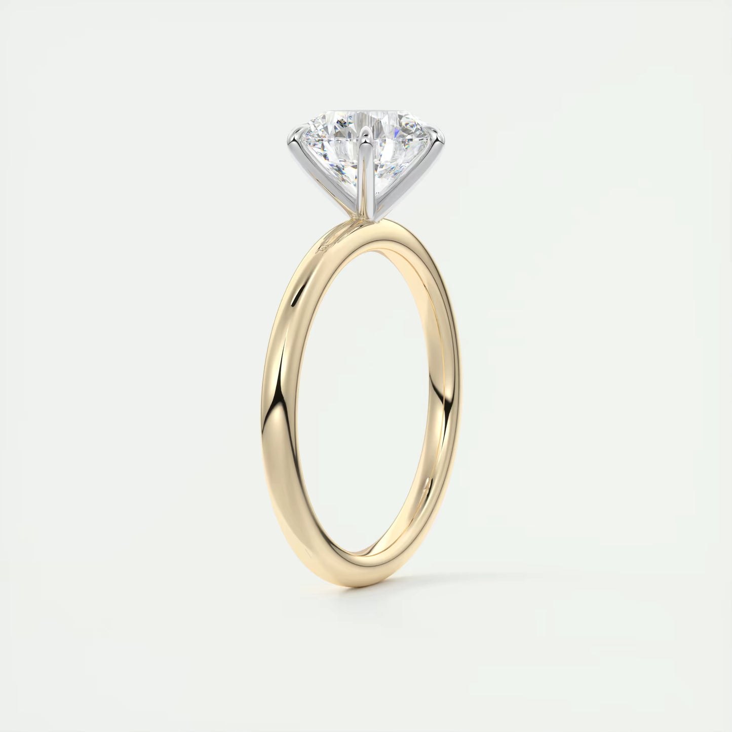 2.00 Ct Round Solitaire Ring, Classic Comfort Fit Engagement Rings