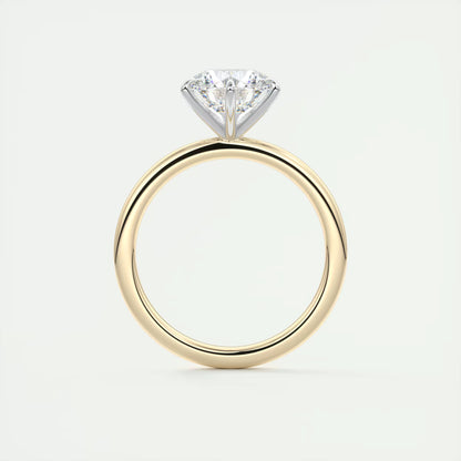 2.00 Ct Round Solitaire Ring, Classic Comfort Fit Engagement Rings