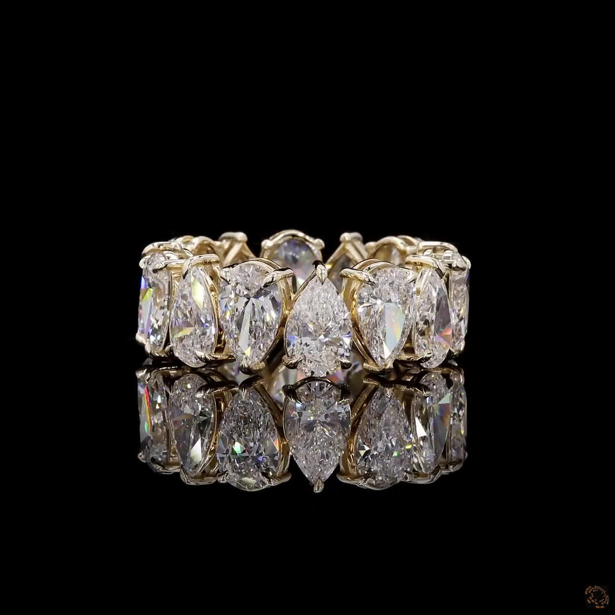 8.03 Ct Pear Shape Stackable Diamond Ring Fine Jewelry Gift for Her