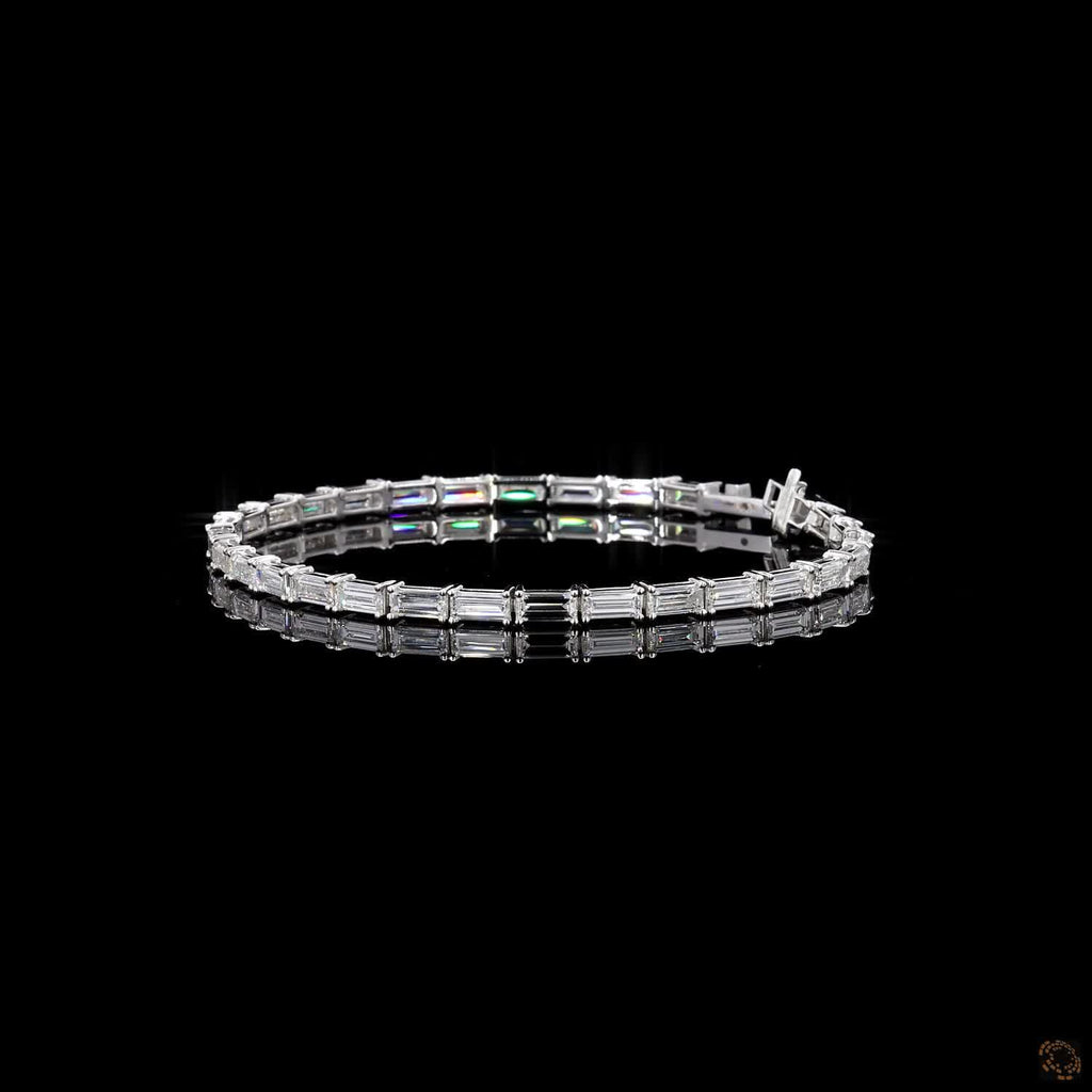 7.00Ct Baguette Diamond Tennis Bracelet Lab Grown Diamond