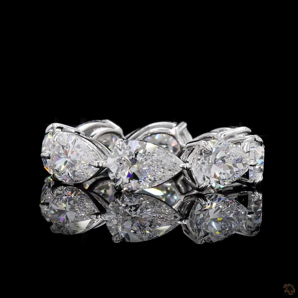 9.30 Ct Luxury Pear Shape Lab Grown Diamond Anniversary Ring | Fine Jewelry for Her